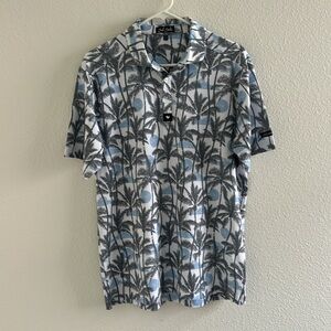 Bad Birdie Men's Leisurely Golf Polo Palm Print Shirt M